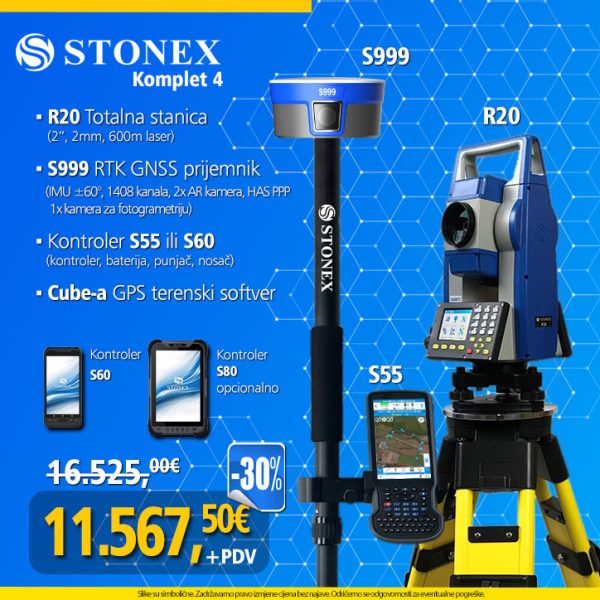 05. STONEX R20 (2") totalna stanica & STONEX S999 GNSS - Komplet 4