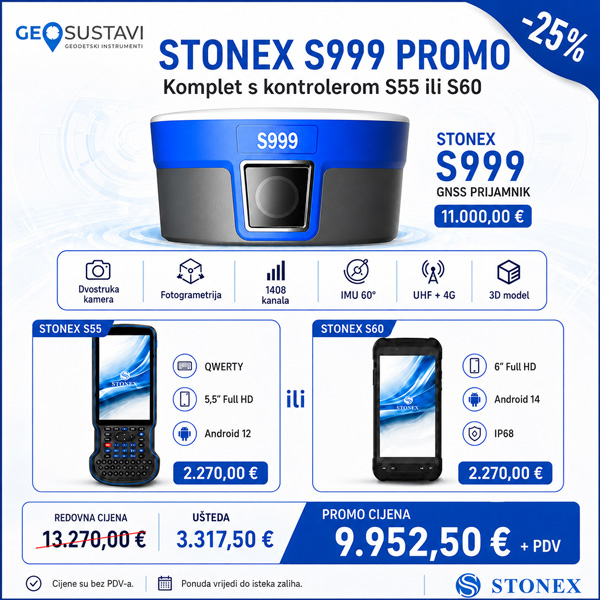.STONEX S999 RTK GNSS rover - Promocija