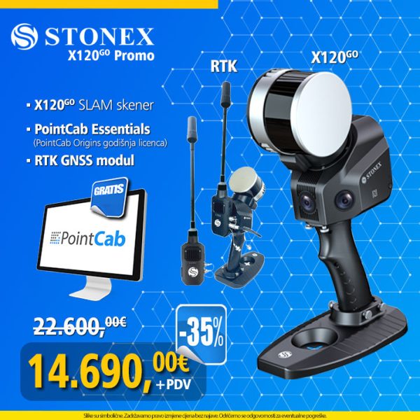 .STONEX X120GO SLAM skener - DEMO