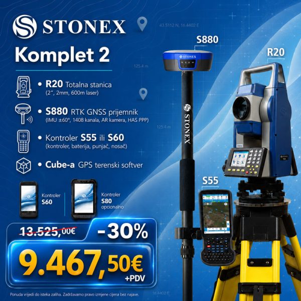 03. STONEX R20 (2") totalna stanica & STONEX S880 GNSS - Komplet 2