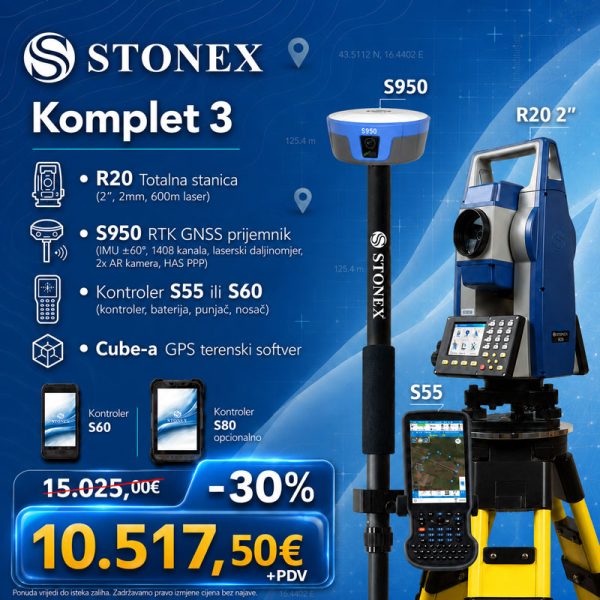 04. STONEX R20 (2") totalna stanica & STONEX S950 GNSS - Komplet 3
