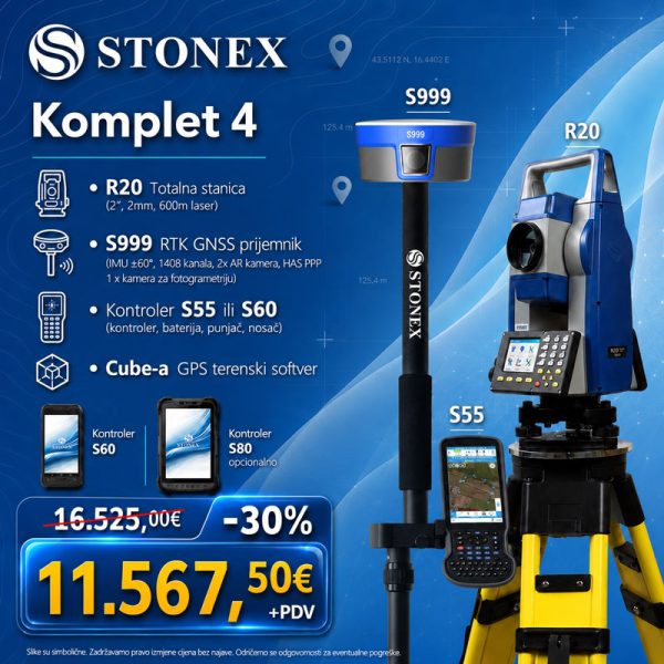 05. STONEX R20 (2") totalna stanica & STONEX S999 GNSS - Komplet 4