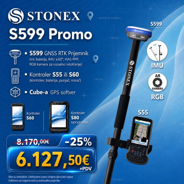 .STONEX S599 RTK GNSS rover - Promocija