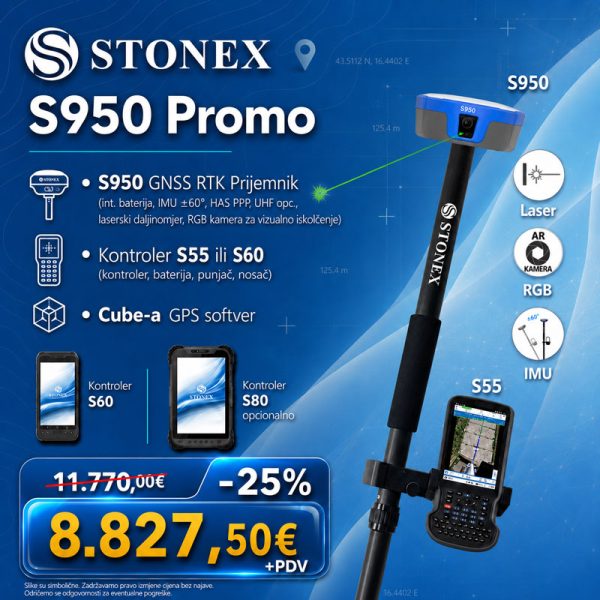 .STONEX S950 RTK GNSS rover - Promocija
